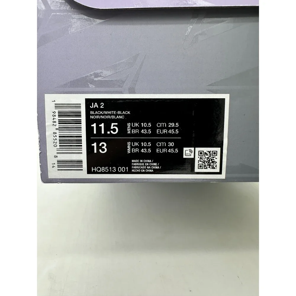 Nike Ja 2 Men's Size 11.5 Black White Basketball Athletic Shoes HQ8513 001